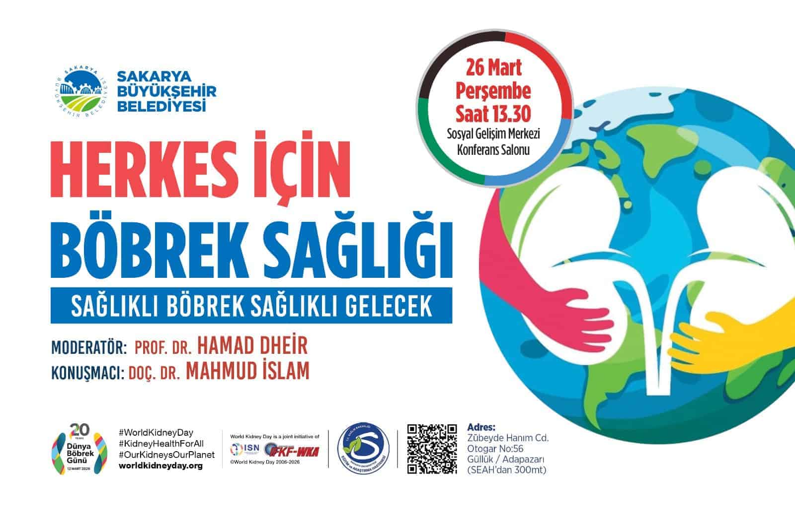 Sakarya’da “Herkes İçin Böbrek Sağlığı” Programı 26 Mart’ta Gerçekleşecek